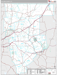 Tolland, Ct Wall Map