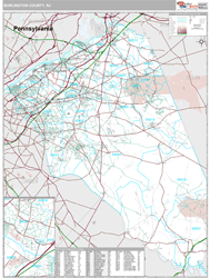 Burlington, Nj Wall Map