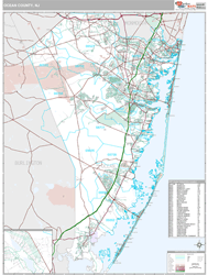 Ocean, Nj Wall Map