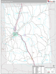 Cortland, Ny Wall Map