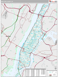 New York, Ny Wall Map