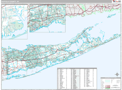 Suffolk, Ny Wall Map