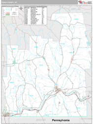 Tioga, Ny Wall Map