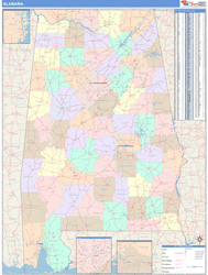 Alabama Wall Map