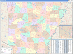 Arkansas Wall Map