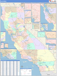 California Wall Map