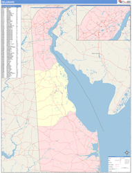 Delaware Wall Map