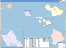 Hawaii Wall Map