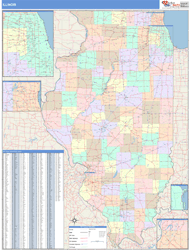 Illinois Wall Map