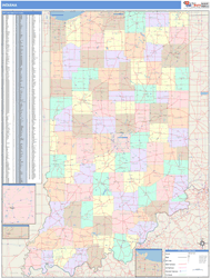 Indiana Wall Map