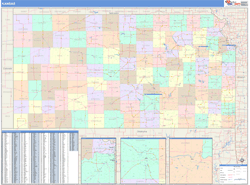 Kansas Wall Map