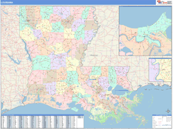 Louisiana Wall Map