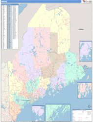 Maine Wall Map