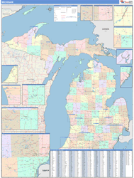 Michigan Wall Map