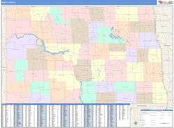 North Dakota Wall Map