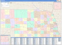 Nebraska Wall Map