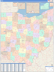 Ohio Wall Map