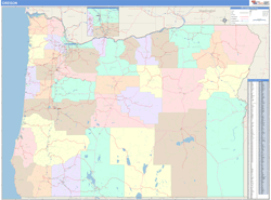 Oregon Wall Map