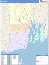 Rhode Island Wall Map