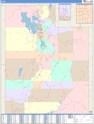 Utah Wall Map