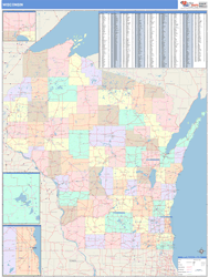 Wisconsin Wall Map