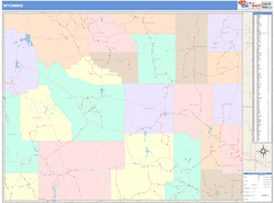 Wyoming Wall Map