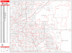 Denver Zip Code Wall Map