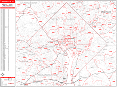 Washington Dc Zip Code Wall Map