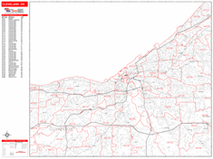 Cleveland Zip Code Wall Map