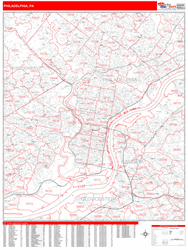 Philadelphia Zip Code Wall Map