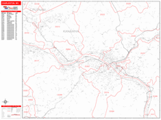 Charleston Zip Code Wall Map