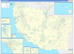 US Southwest Regional Wall Map Basic Style 2024