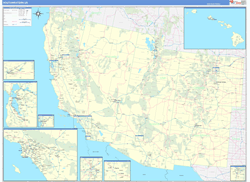 US Southwest Regional Wall Map Basic Style 2025