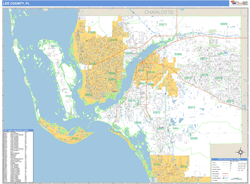 Lee County Zip Codes Map Florida - United States Map