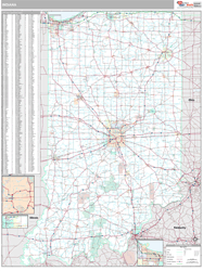 Indiana Wall Map