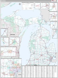 Michigan Wall Map