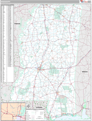 Mississippi Wall Map