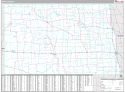 North Dakota Wall Map