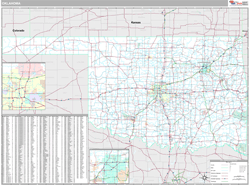 Oklahoma Wall Map