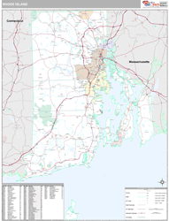 Rhode Island Wall Map