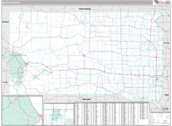 South Dakota Wall Map