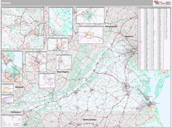 Virginia Wall Map