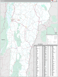 Vermont Wall Map