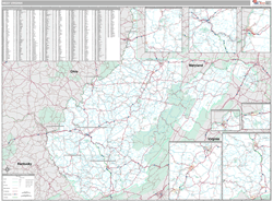 West Virginia Wall Map