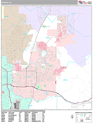 Sparks Nevada Zip Code Wall Map (Premium Style) by MarketMAPS
