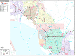Orem Utah Zip Code Wall Map (Premium Style) by MarketMAPS
