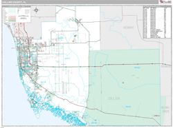 Collier County FL Wall Map Premium - 12021