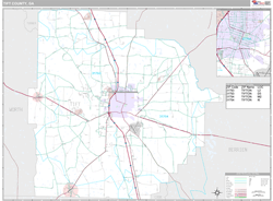 Tift County, GA Wall Map Premium Style by MarketMAPS
