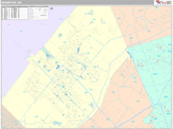 Brampton Canada City Wall Map Premium Style