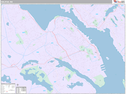 Halifax Canada City Wall Map Premium Style